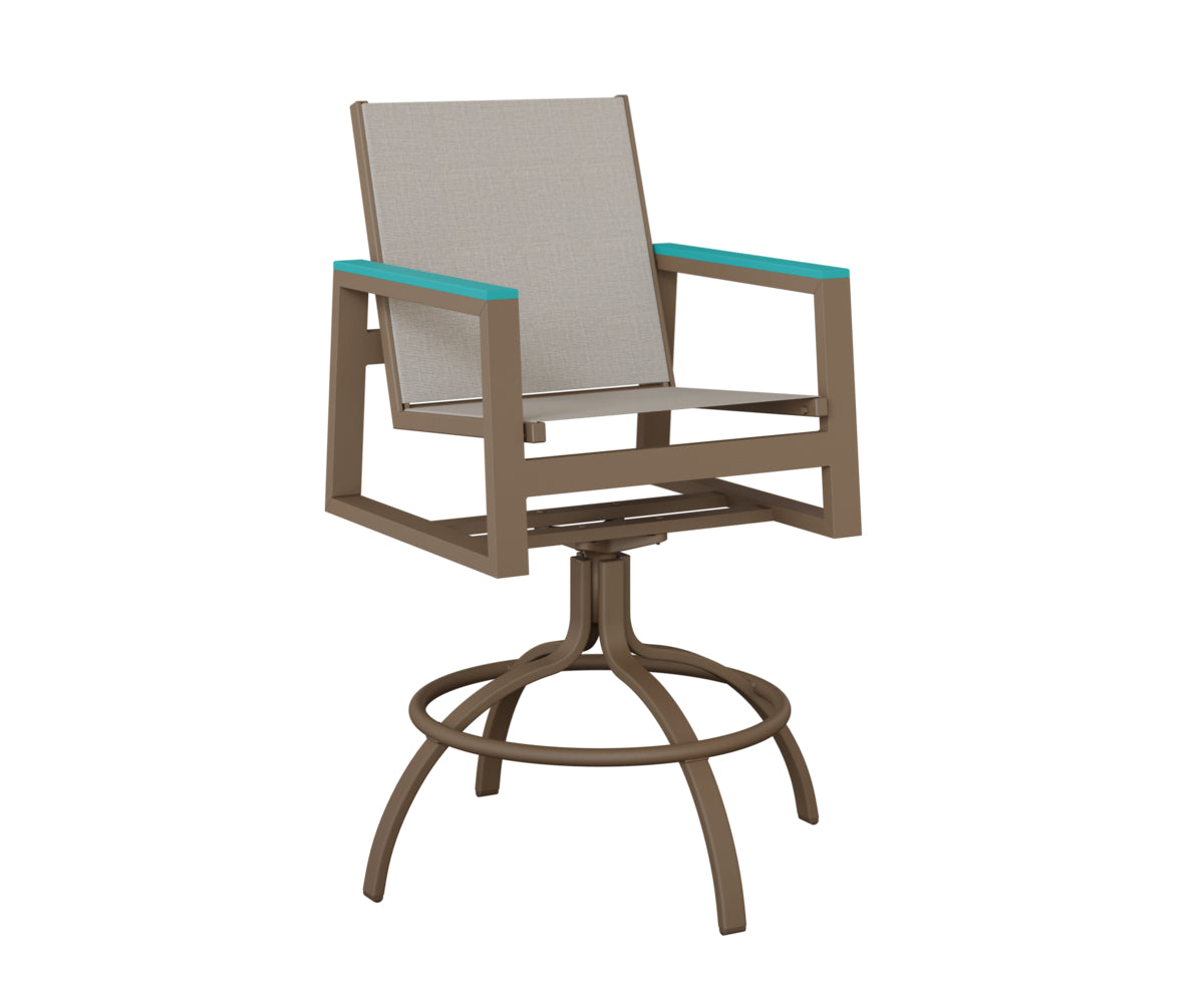 Berlin Gardens Vida Regular Sling Swivel Bar Chair