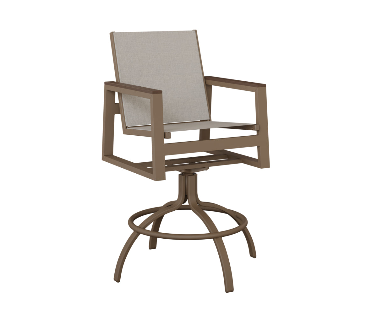 Berlin Gardens Vida Regular Sling Swivel Bar Chair
