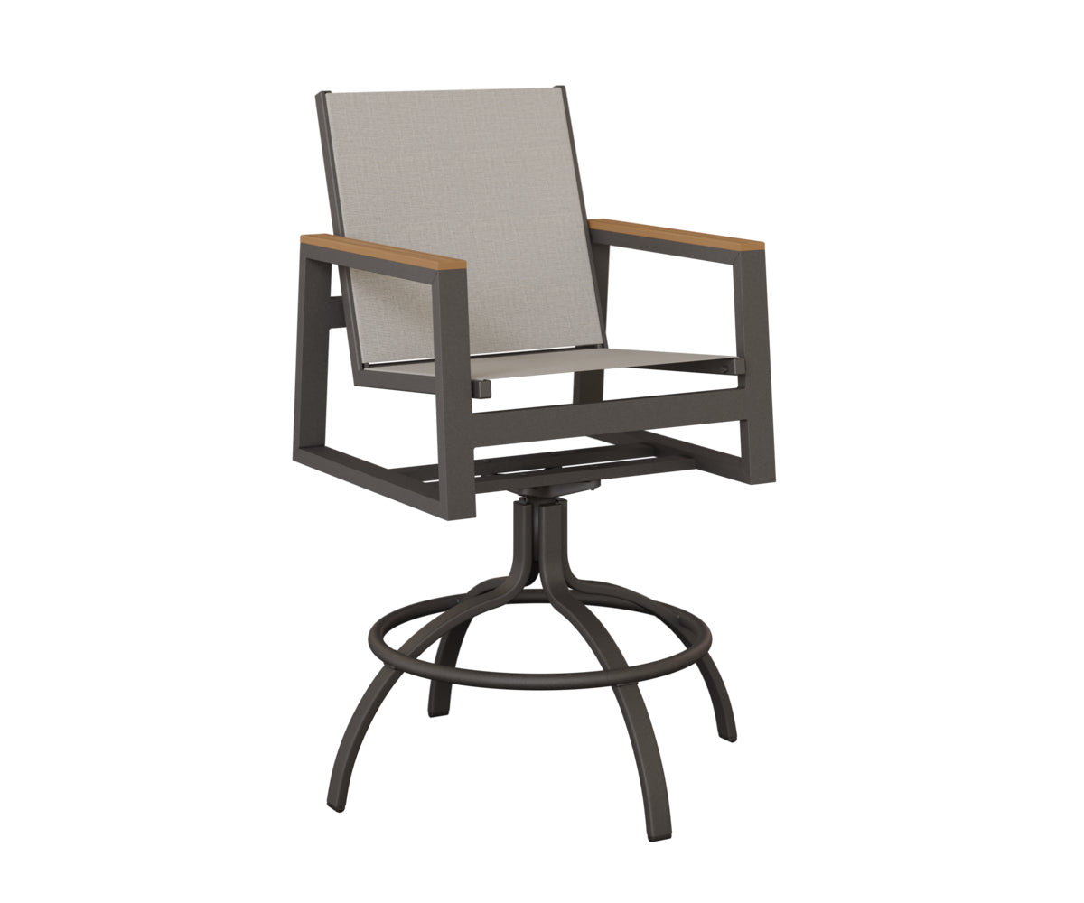 Berlin Gardens Vida Regular Sling Swivel Bar Chair