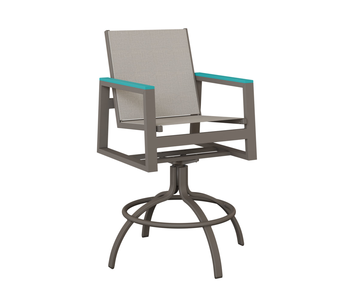 Berlin Gardens Vida Regular Sling Swivel Bar Chair