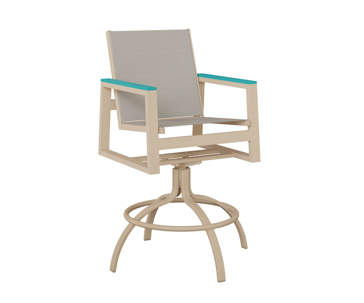 Berlin Gardens Vida Regular Sling Swivel Bar Chair