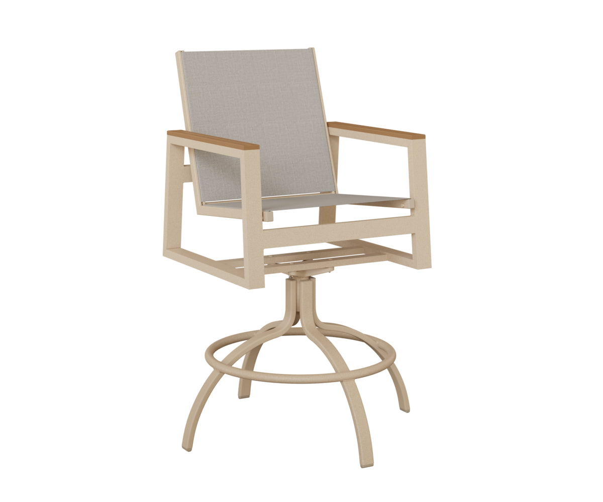 Berlin Gardens Vida Regular Sling Swivel Bar Chair