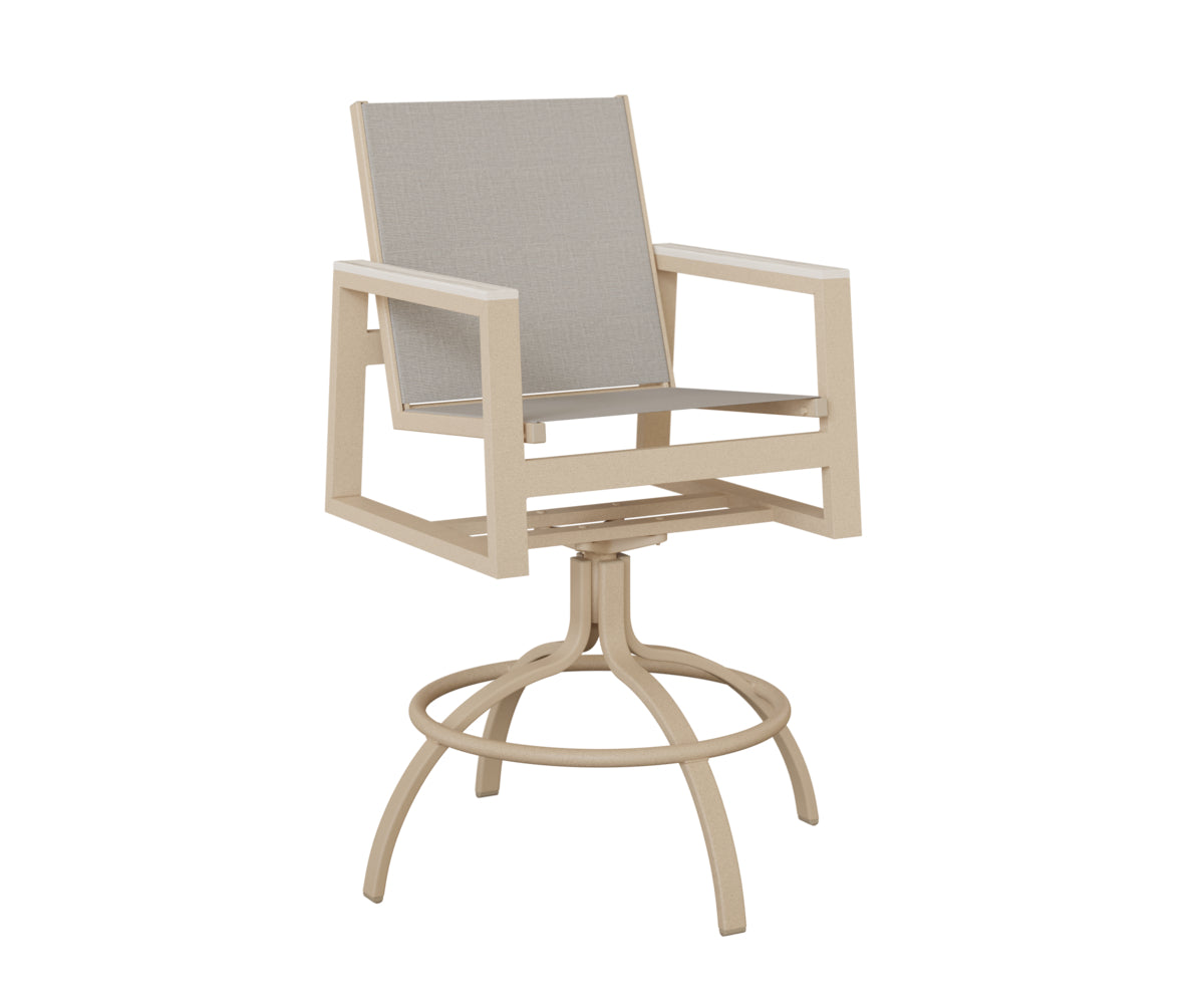 Berlin Gardens Vida Regular Sling Swivel Bar Chair