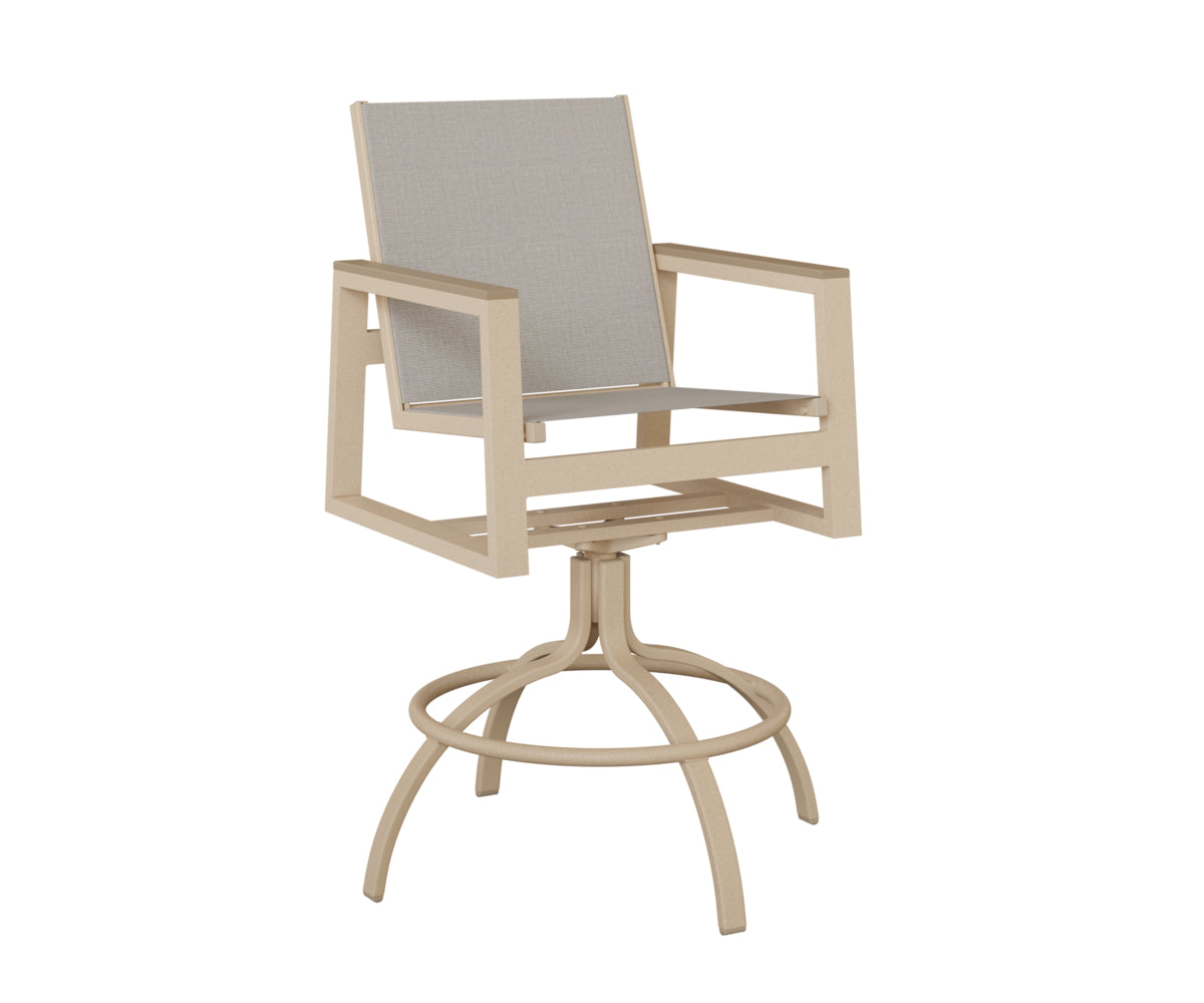Berlin Gardens Vida Regular Sling Swivel Bar Chair