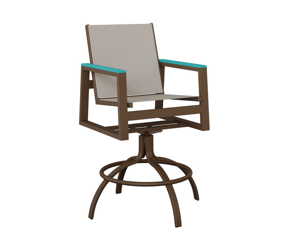 Berlin Gardens Vida Regular Sling Swivel Bar Chair