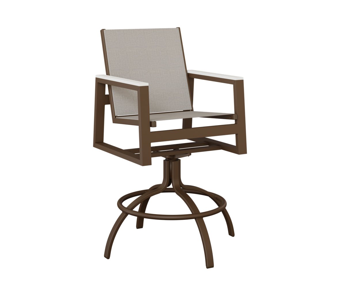 Berlin Gardens Vida Regular Sling Swivel Bar Chair
