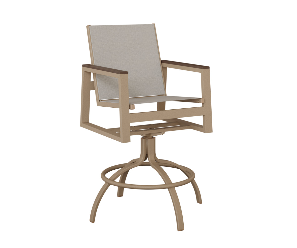Berlin Gardens Vida Regular Sling Swivel Bar Chair