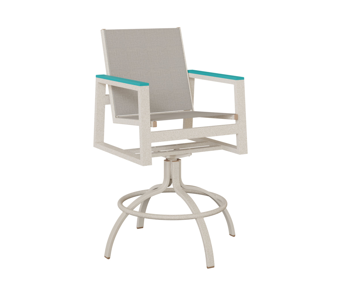 Berlin Gardens Vida Regular Sling Swivel Bar Chair