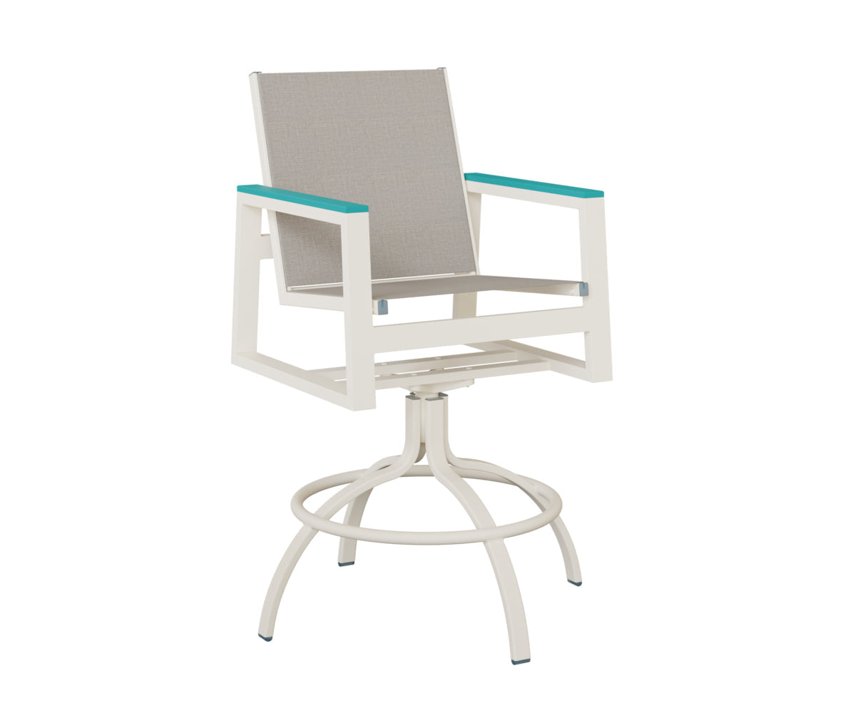 Berlin Gardens Vida Regular Sling Swivel Bar Chair