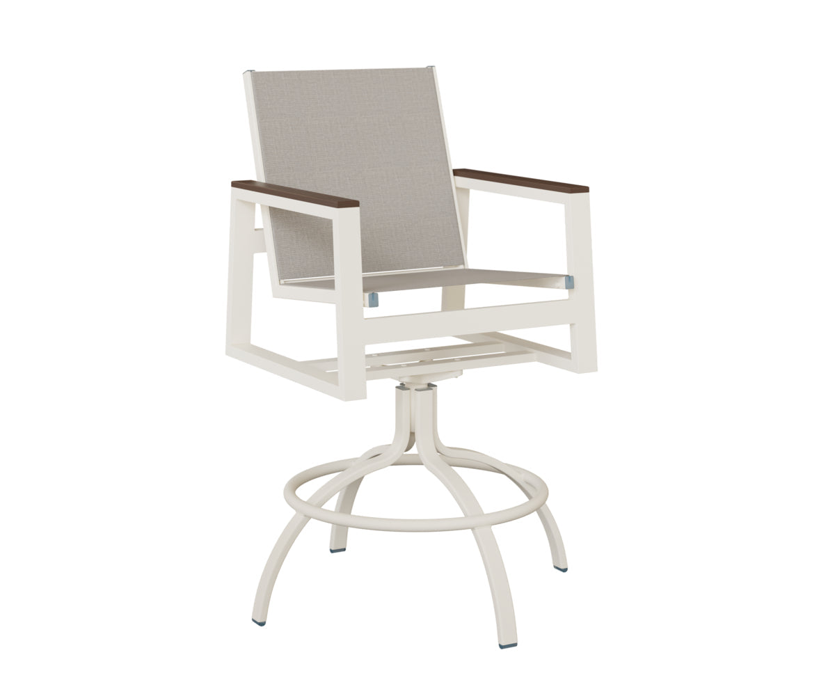 Berlin Gardens Vida Regular Sling Swivel Bar Chair
