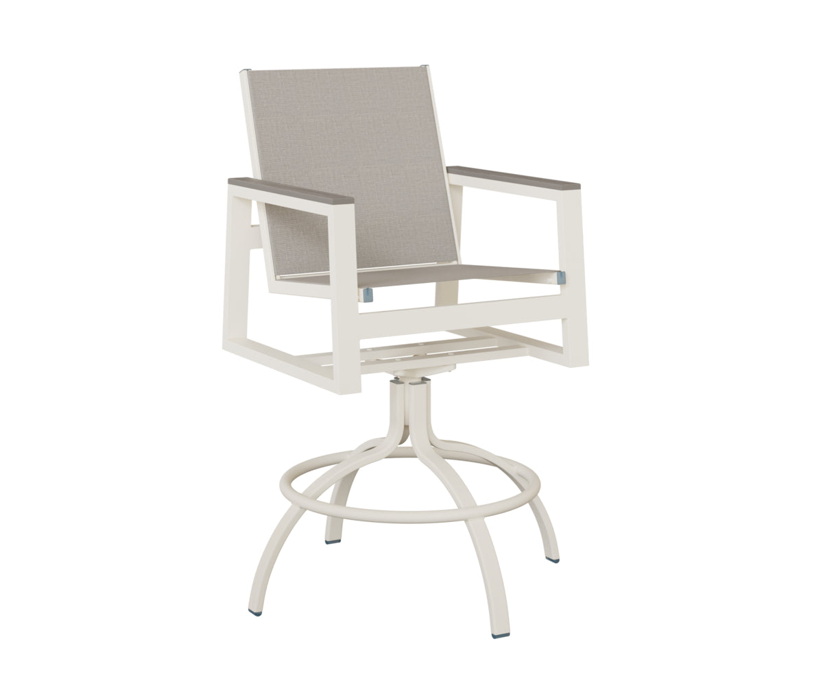 Berlin Gardens Vida Padded Sling Swivel Bar Chair