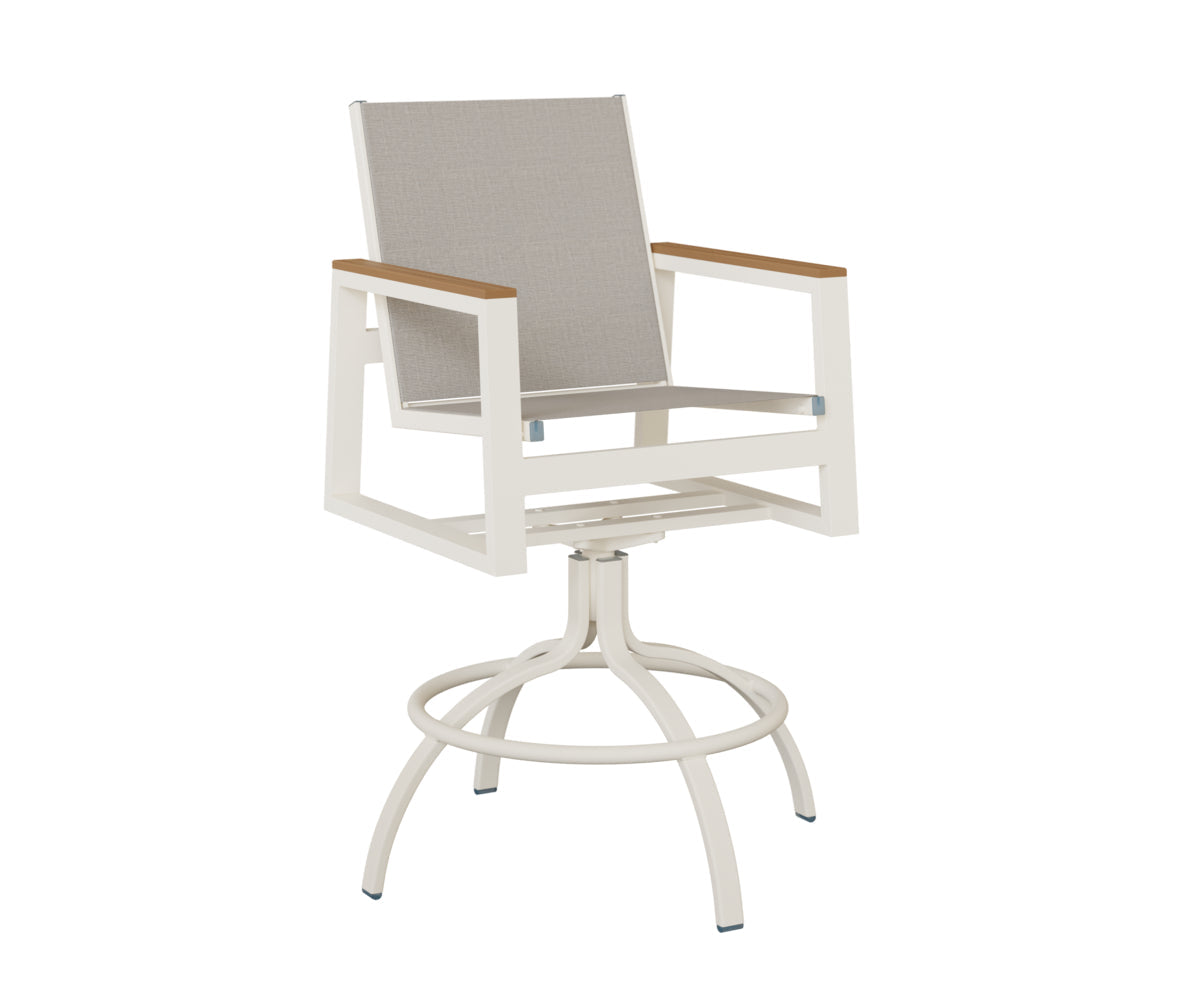 Berlin Gardens Vida Regular Sling Swivel Bar Chair
