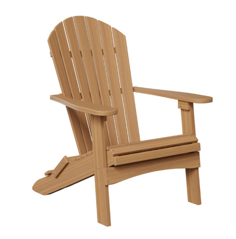Weatherwood Folding Adirondack Chair Natural Teak