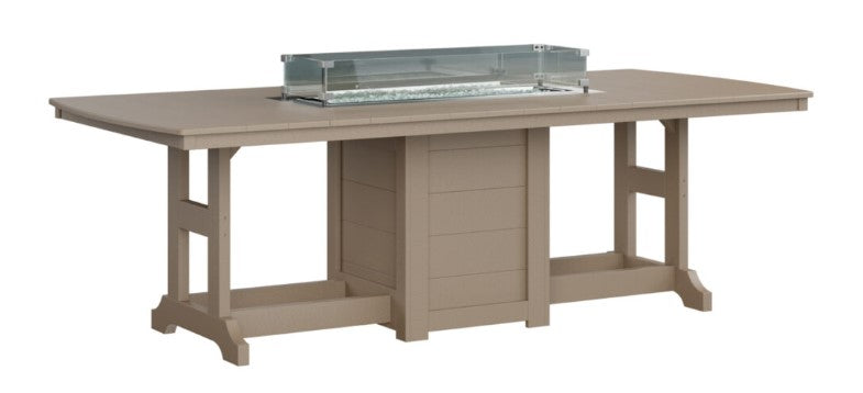 Berlin Gardens Garden Classic Standard Top 44" x 96" Rectangular Fire Counter Table