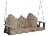 Berlin Gardens Cozi-Back Three Seat Swing w/Console (Zinc Chains)