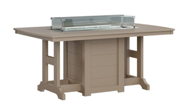 Berlin Gardens Garden Classic Standard Top 44" x 72" Rectangular Fire Counter Table