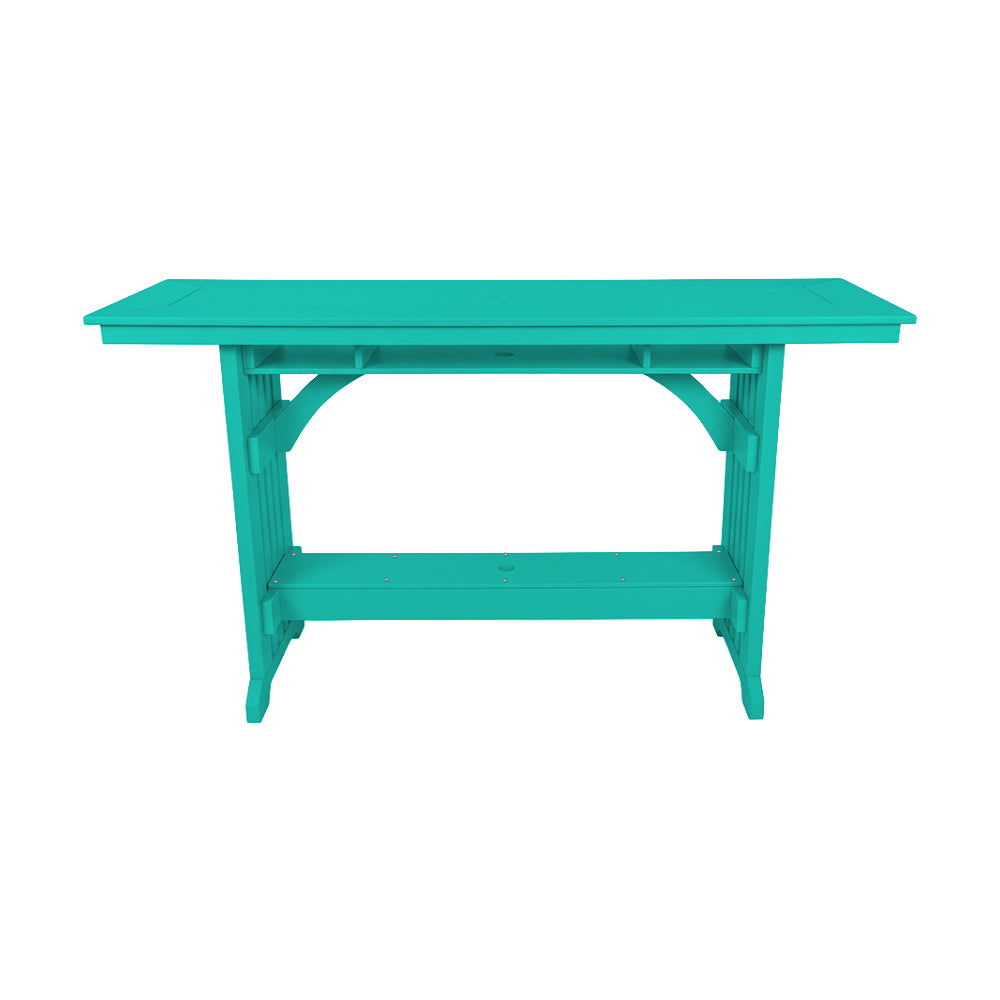 Beaver Dam Seabreak 72" Mission Rail Bar Table