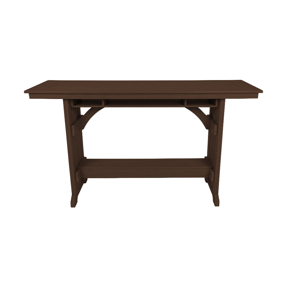 Beaver Dam Seabreak 72" Mission Rail Bar Table