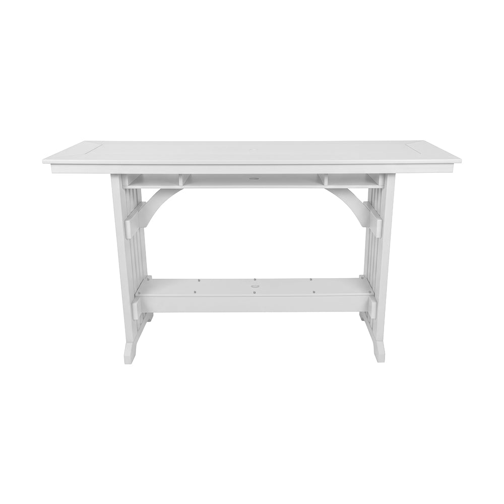 Beaver Dam Seabreak 72" Mission Rail Bar Table