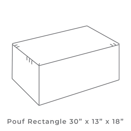 Berlin Gardens 18" x 30" x 13" Rectangle Pouf - LRTP183013 