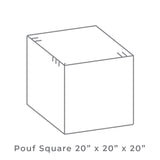 Berlin Gardens 20" x 20" Square Pouf - LSP2020 