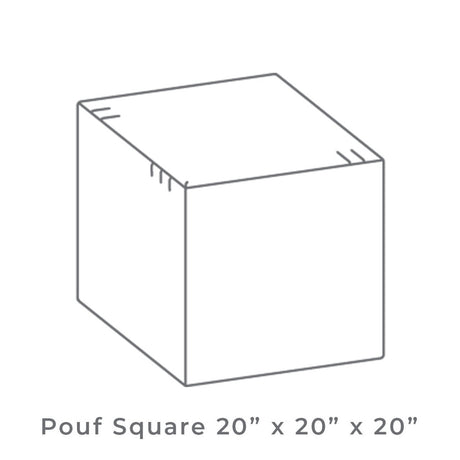Berlin Gardens 20" x 20" Square Pouf - LSP2020 