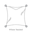 Berlin Gardens 24" x 24" Throw Pillow Tasseled Feather - LTDFTP2424 