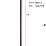 Berlin Gardens 40" Umbrella Extension Pole - UEP40C 2