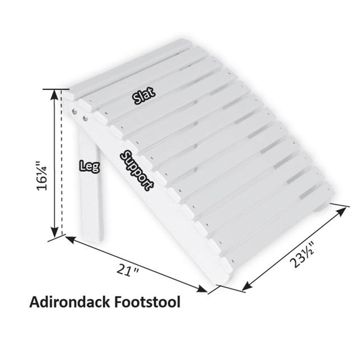Berlin Gardens Adirondack Footstool - PAFS2400 3