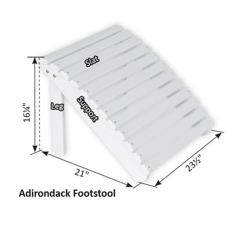 Berlin Gardens Adirondack Footstool - PAFS2400 3