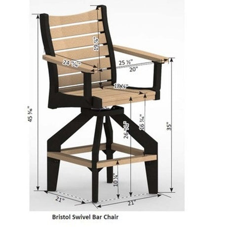 Berlin Gardens Bristol Swivel Bar Chair - BSBC2045 2