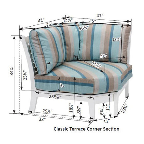 Berlin Gardens Classic Terrace Corner Section - CTCS5742 2