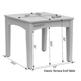 Berlin Gardens Classic Terrace End Table - CTET2520 2