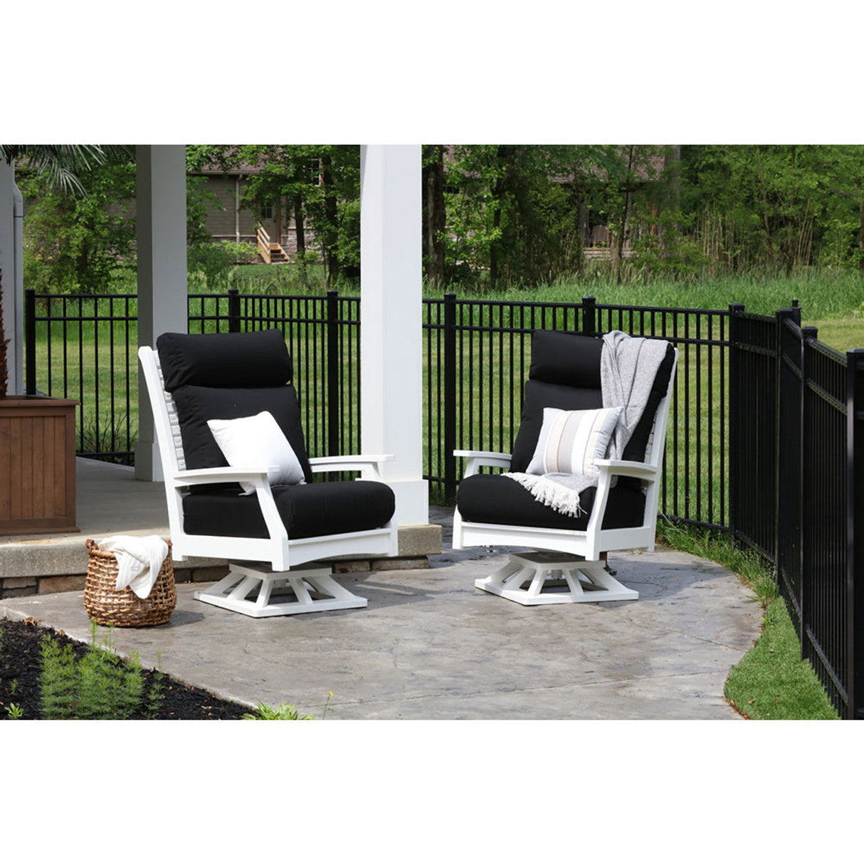 Berlin Gardens Classic Terrace High Back Swivel Rocker - CTHSR3045 2