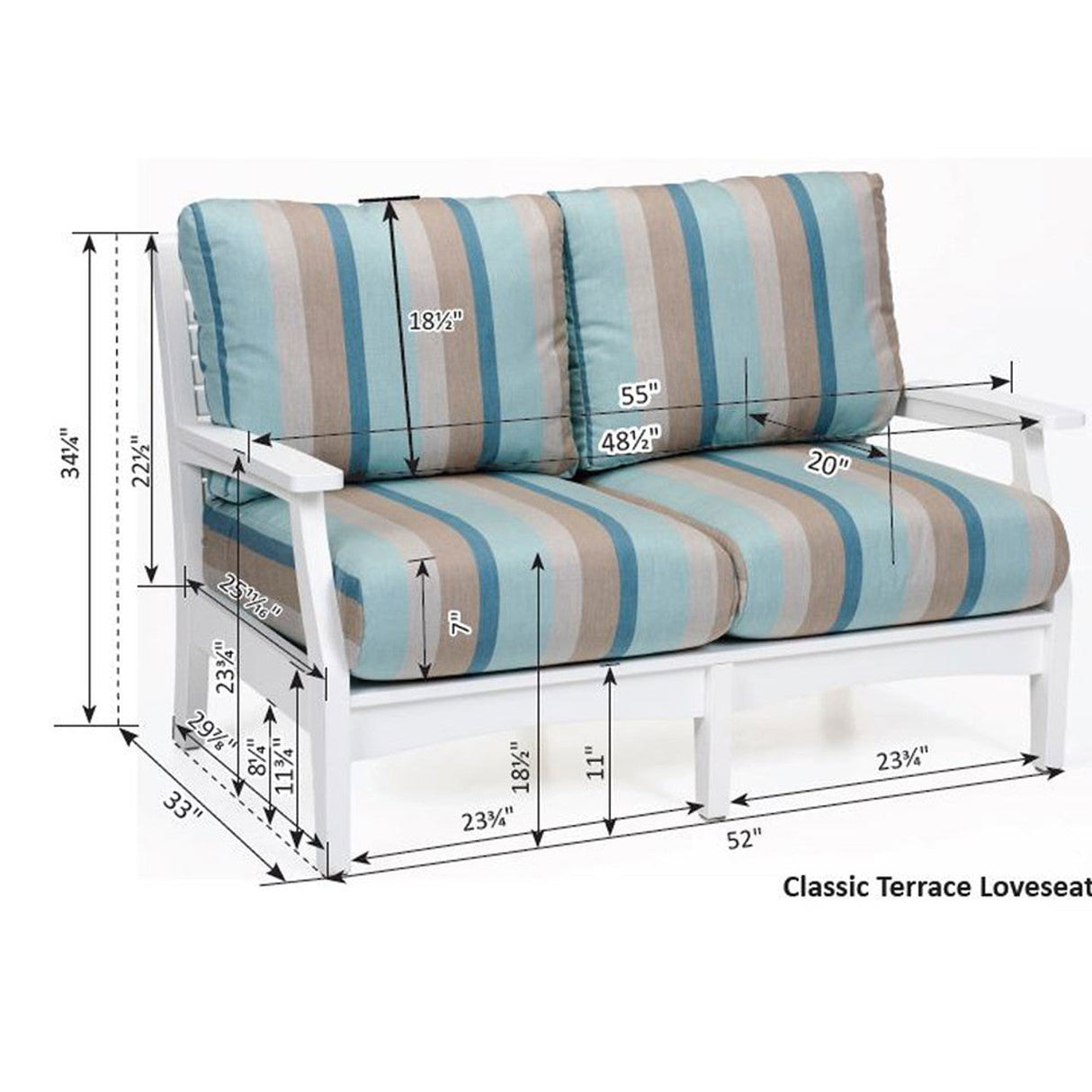 Berlin Gardens Classic Terrace Love Seat - CTL5734 3