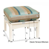 Berlin Gardens Classic Terrace Ottoman - CTO2511 2