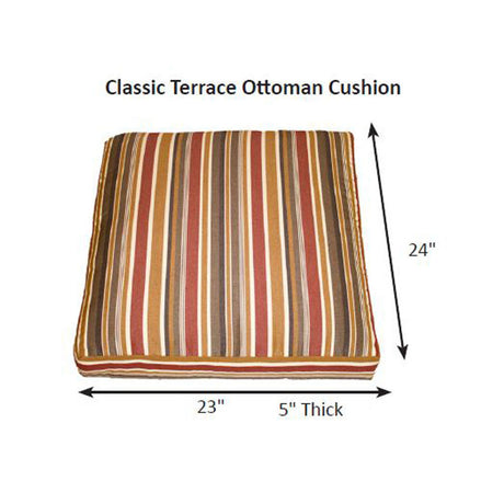 Berlin Gardens Classic Terrace Ottoman Cushion - CTOC2324 2