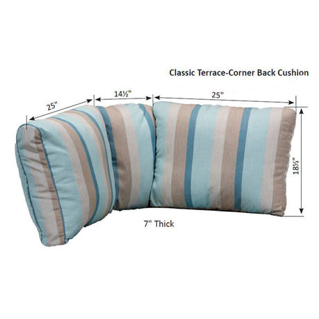 Berlin Gardens Classic Terrace Sectional Back Cushion - CTCBC2066 2