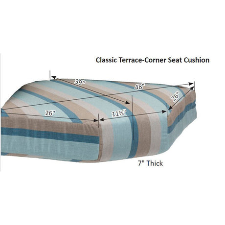 Berlin Gardens Classic Terrace Sectional Seat Cushion - CTCSC3535 2
