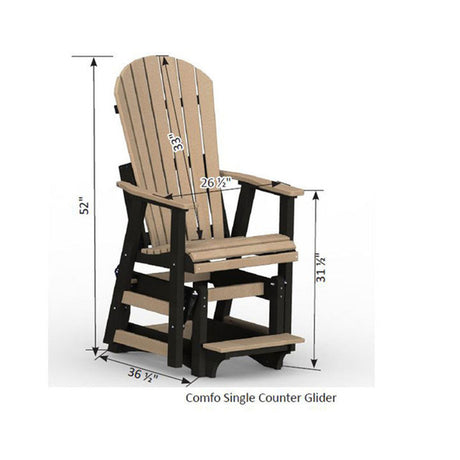 Berlin Gardens Comfo-Back Single Counter Glider - PCCG2400 2