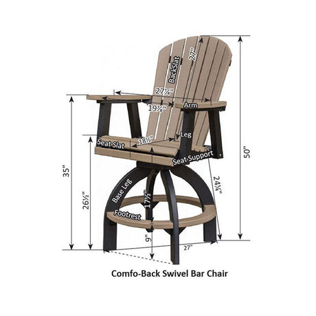 Berlin Gardens Comfo-Back Swivel Bar Chair - ESBC2135 2