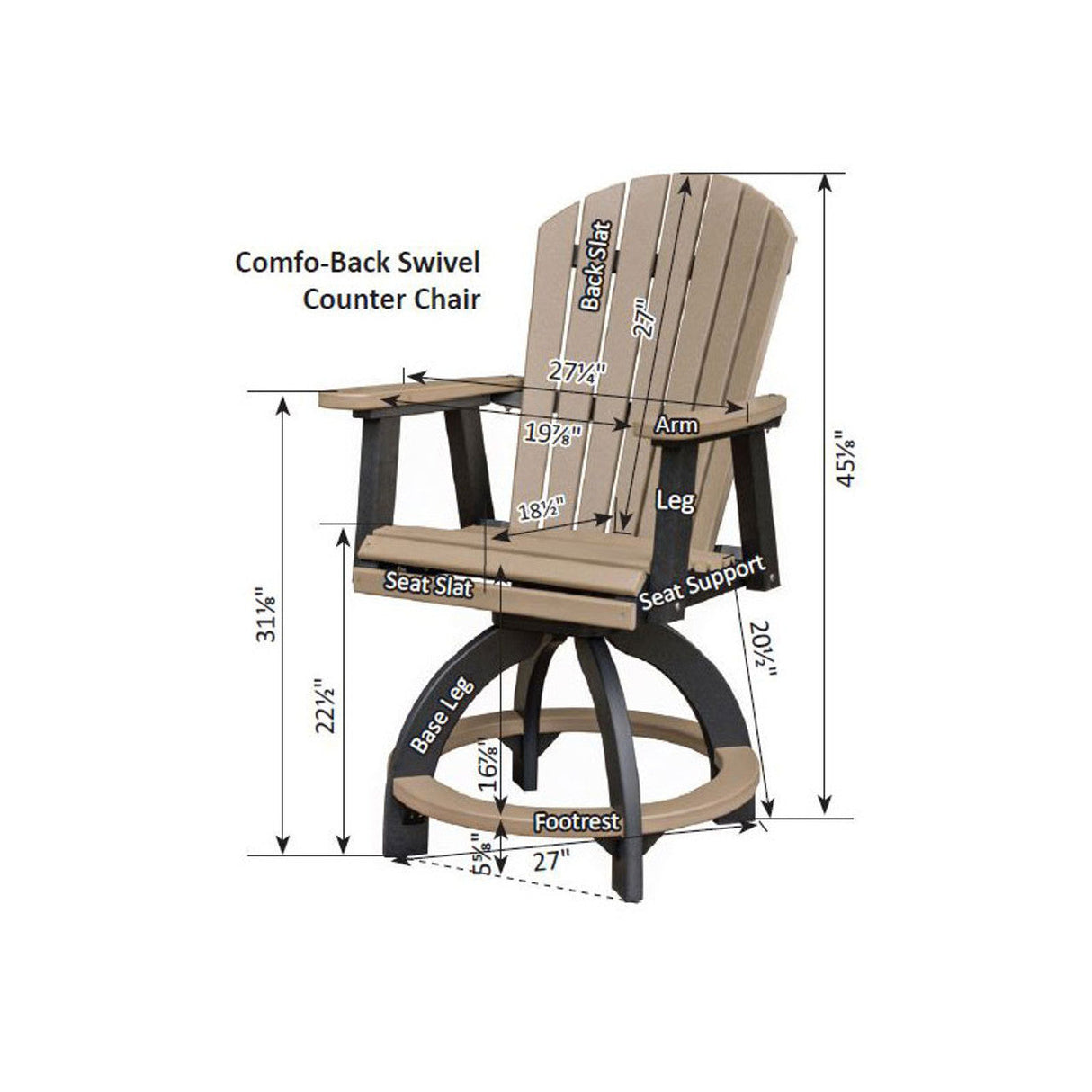 Berlin Gardens Comfo-Back Swivel Counter Chair - ESCC2131 4