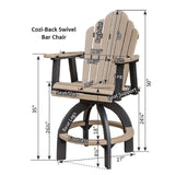 Berlin Gardens Cozi-Back Swivel Bar Chair - ZSBC2135 2