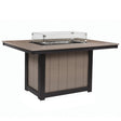 Berlin Gardens Donoma Hammered Top 42" x 54" Rectangular Fire Table Dining - DHFT4254D 