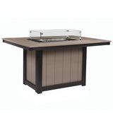 Berlin Gardens Donoma Hammered Top 42" x 54" Rectangular Fire Table Dining - DHFT4254D 