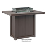 Berlin Gardens Donoma Standard Top 42" x 54" Rectangular Fire Table Bar - DRFT4254B 8