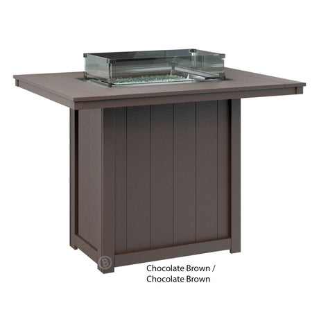 Berlin Gardens Donoma Standard Top 42" x 54" Rectangular Fire Table Bar - DRFT4254B 8