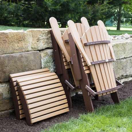 Berlin Gardens Folding Adirondack Footstool - PFAF2417 5