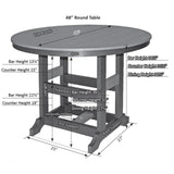 Berlin Gardens Garden Classic Standard Top 48" Round Bar Table - GCDT0048B 2