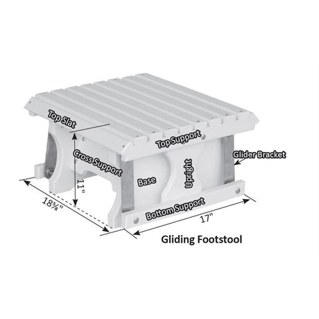 Berlin Gardens Gliding Footstool - PVGF2100 2